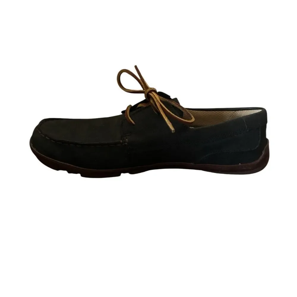 Olukai Black Leather Loafers Men’s Size 8.5